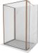Mexen Kioto paroi de douche Walk-in 110 x 90 x 40 cm, cadre noir, or rose