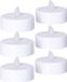Anna's Collection Grandes bougies LED - 6x - blanc - D6 x H4,5 cm - timer - bougies chauffe-plat - bougies