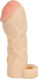 You2Toys Penis Sleeve met Verdikte Glans en Aders Uitgerust met Ring voor Balzak – Beige