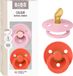 BIBS Colour Fopspeen - 0-6 mnd - 2-pack - Anatomisch - Baby Pink/Tango