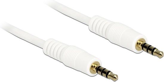Delock 3.5mm Jack Audio/Video Kabel - 5 meter - Wit