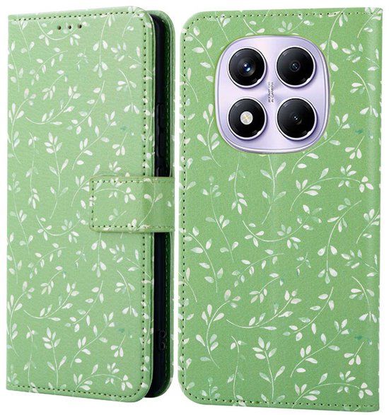 imoshion Design Bookcase voor de Xiaomi Redmi Note 14 Pro (4G) - Green Flowers