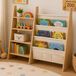 Merkloos Kinderboekenkast - 75x92,5x23 cm - lichtbruin/wit