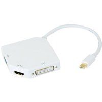 Exertis Connect Mini DisplayPort naar VGA/DVI/HDMI Adapter - 25 cm - Wit