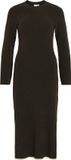 VILA VIKERRY O-NECK L/S KNIT MAXI DRESS-NOOS Dames Maxi jurken S Coffee Bean