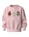 NAME IT Sweatshirt 'NMFOLISANA' chocoladebruin / mokka / rosa / wit