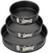 Zenker Set van 3 ronde springvormen Black Metallic