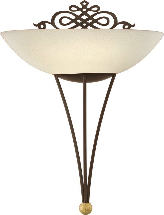 EGLO Mestre - Wandlamp - 1-lichts - Antiek-Bruin/Goud - E27
