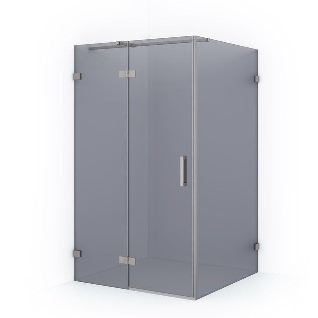 Maxaro Douchecabine Diamond 120x80cm 8mm Rookglas Geborsteld RVS