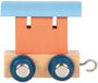Small Foot houten lettertrein polar - wagon zalmroze blauw - 12 stuks