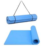 G5 HT SPORT Yogamat met draaggreep van EVA, 160 x 50 cm, dikte 0,8 cm, gymnastiekmat, fitnessmat, lichtblauw