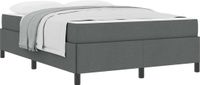 vidaXL Boxspringbed Donkergrijs 140 x 190 cm Stof