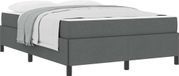 vidaXL Boxspringbed Donkergrijs 140 x 190 cm Tissu