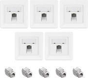 kwmobile 5 keystone adapters voor CAT6A kabels