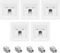 kwmobile 5 keystone adapters voor CAT6A kabels