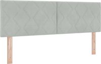 vidaXL Hoofdbord Lichtgrijs Fluweel 160 cm