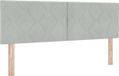 vidaXL Hoofdbord Lichtgrijs Fluweel 160 cm