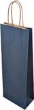 Packadi 25 x Wijntas 14+8x39cm voor 1 Fles Blauw