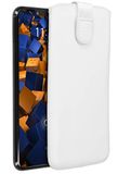 mumbi Echt leren hoesje compatibel met Huawei Mate 20 Lite hoes lederen tas case wallet, wit
