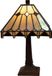 Lumilamp Tiffany Tafellamp 23x23x38 cm Beige Glas