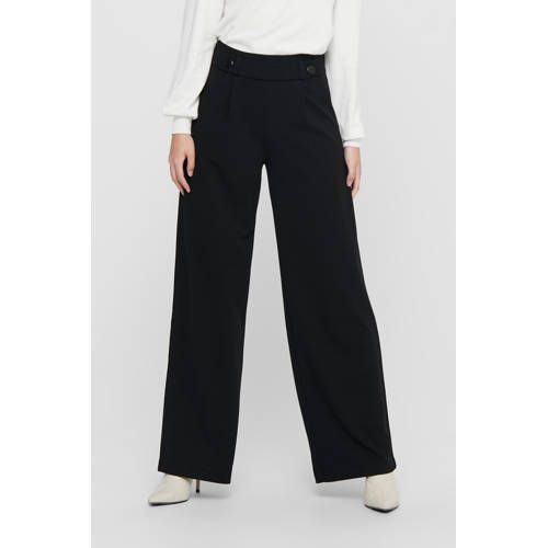JDY High Waist Wide Leg Trousers - Black