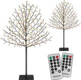 Monzana Kerstverlichting - 2x Kersbloesemboom 220cm IP44 - Warm wit