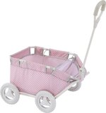 Teamson Kids Poppenwagen Voor Babypoppen - Roze/Grijs/Polka Dot