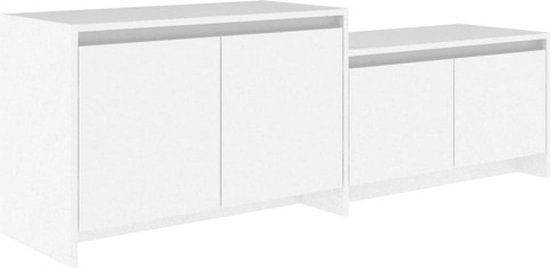 vidaXL Tv-meubel 146,5x35x50 cm bewerkt hout wit