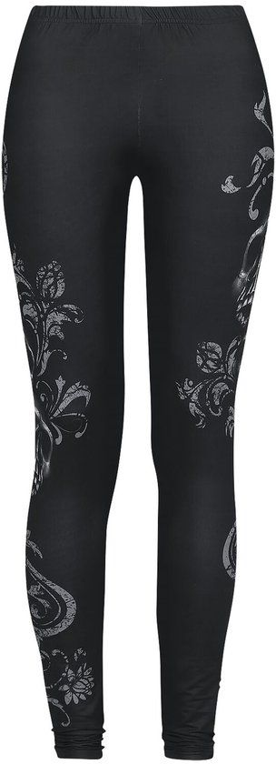 Rock Rebel by EMP Zwarte legging met ornamenten - Dames - 4XL