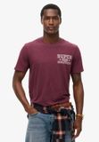 Superdry Athletic College T-shirt met print Heren L Fig Purple Slub