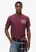 Superdry Athletic College T-shirt met print Heren L Fig Purple Slub