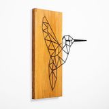 Elegant decoratief houten wandaccessoire, walnoot & zwart, 48 x 58 cm
