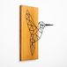 Elegant decoratief houten wandaccessoire, walnoot & zwart, 48 x 58 cm