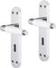 Impresso Deurkruk - Durban - Ovaal Deurschild - Chroom/Wit - 2 Stuks