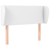 VidaXL Hoofdbord met randen 103x23x78/88 cm kunstleer wit