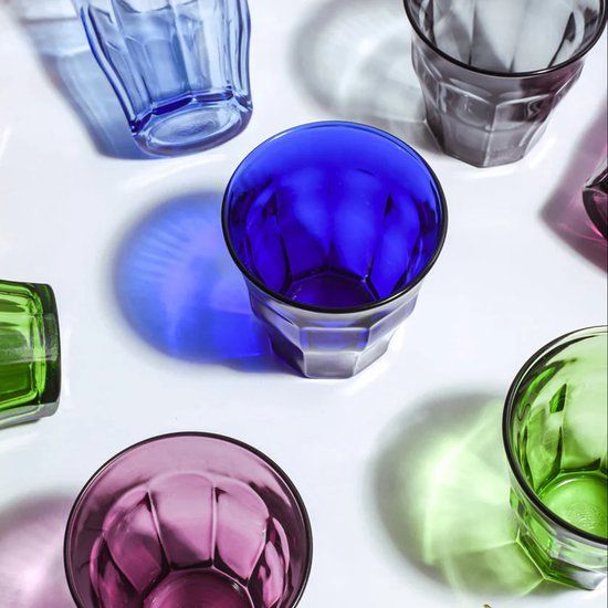 Duralex Picardie glazen - 25 cl - Set van 6 kleuren