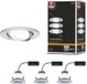 Paulmann LED-inbouwlamp Nova Plus Coin Basisset zwenkbaar rond 84 mm 50° Coin 3x6W 3x470lm 230V dimbaar 2700K Alu gedraaid