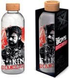 The Boys Herbruikbare waterfles van borosilicaatglas, 1030 ml, met luchtdicht deksel
