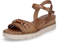 Tamaris Dames Sandalen 1-28215-46 Bruin Sleehak Leer 39