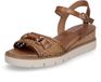 Tamaris Dames Sandalen 1-28215-46 Bruin Sleehak Leer 39