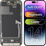 MP Apple iPhone 14 Pro Display met Touchscreen MP, met Frame, Soft OLED FHD 120Hz Diagnostic Versie, Zwart