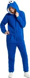 OppoSuits Cookie Monster Onesie - Sesamstraat Jumpsuit - Blauw - Maat L