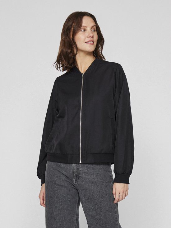 VILA Papaya Bomber Jack Dames - Zwart - Maat XL