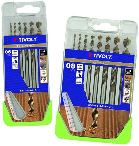 TIVOLY Boor set 6 delig, voor hardhout - 3221912022820