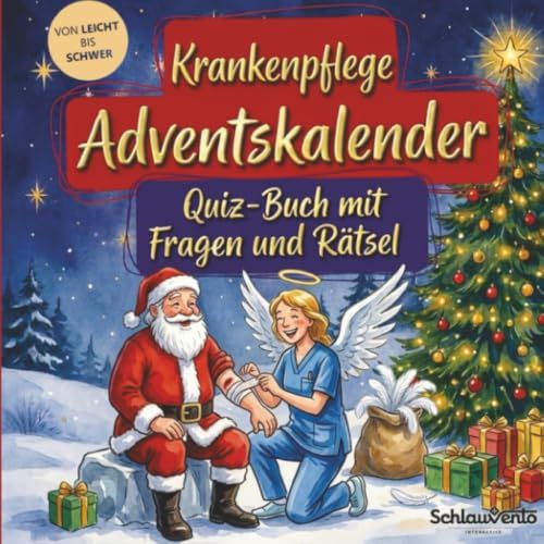 Schlauvento Interactive Krankenpflege-Adventskalender: Quiz-Buch mit Fragen und Rätsel