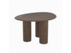 Table organique en placage noyer, 6 personnes