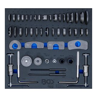 BGS Werkplaatswageninzetstuk - Remzuiger-reset set - 50 delig