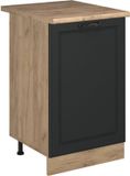 Vicco R-Line keukenkast, Antraciet landelijk/Goudkleurig Eiken, 50 cm goudkleurig eiken werkblad