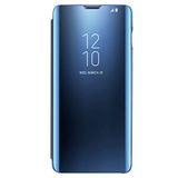 Hoesje Samsung Galaxy S10 Hoesje, Klaphoes Clear View Cover Flip Case (blauw)