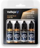 Vallejo Hobbyverf Acrylverf - 77252 True Metallic Metal - Keizerlijk Goud Kleurenset - Acryl Set - 4x Verf set - 4x 18 ml